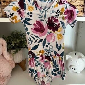 Posh Peanut Floral Baby Romper